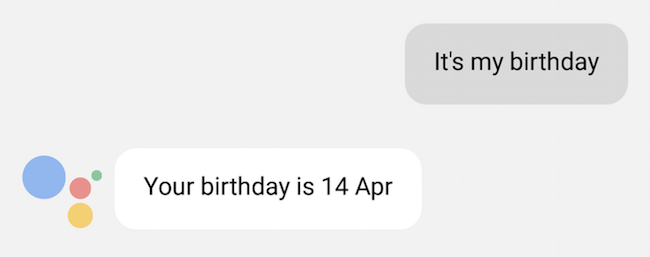 Google knows your birthday