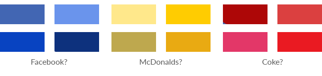 Brand colours are recognisable on their own