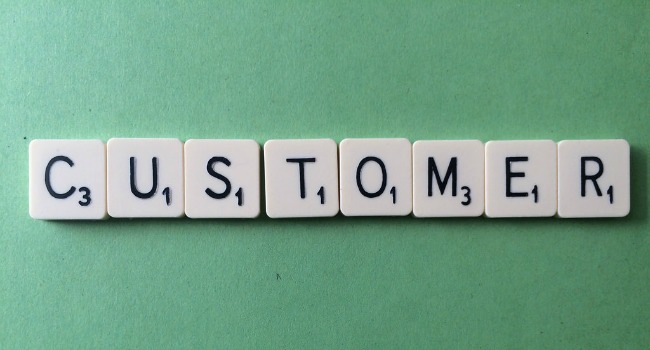 customer spelled out in scrabble