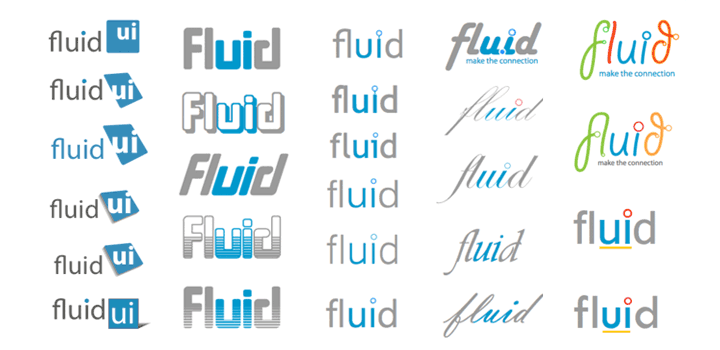 Fluid UI logo variations 1