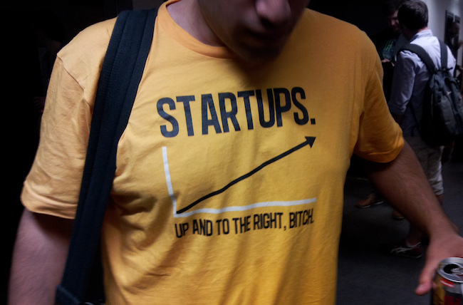 Startup tshirt - up and to the right